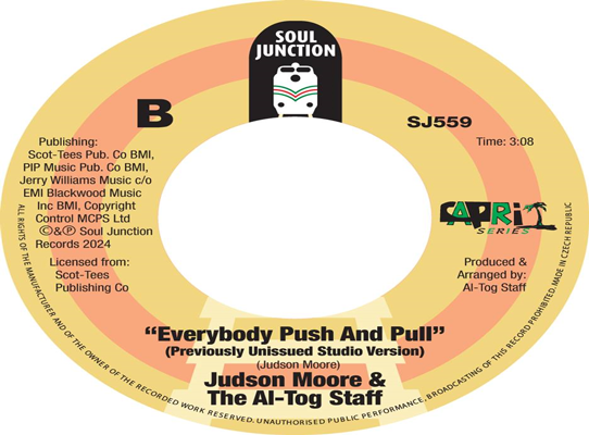 Judson Moore & The Al-Tog Staff - Everybody Push & Pull (Previously Unissued Studio Version)